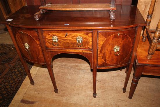 George III style mahogany bowfront sideboard